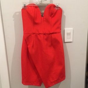 Cameo Orange Tube Top Dress